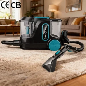 Electric Bagless Wet and Dry Steam Carpet Spot Cleaner for Household, Car, and Hotel Use