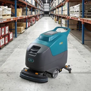 Electric Battery-Powered Hand-Push Walk-Behind Floor Scrubber Cleaning Machine