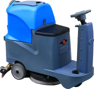 Electric Cordless Mini Ride-On Floor Scrubber Machine with Floor Brush