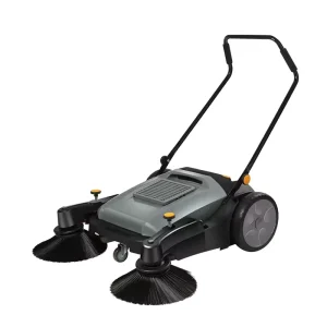Electric Cordless Walk-Behind Manual Floor Sweeper for Outdoor Road, Garden, Park, and Warehouse Cleaning