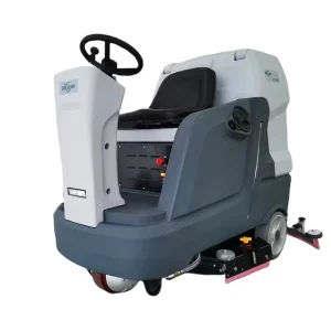 Electric Driving Scrubber Vacuum Motor Double Big Scrubbing Brush Ride on Floor Scrubber for Big Area Cleaning