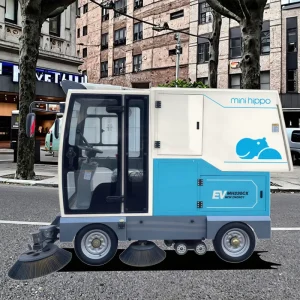 Electric Floor Sweeper, Commercial Battery-Powered Automatic Road Cleaning Machine