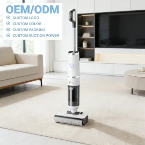 Electric Floor Washer Wet and Dry Vacuum Cleaner with 21.6V Battery and Brushless Motor for Home Cleaning