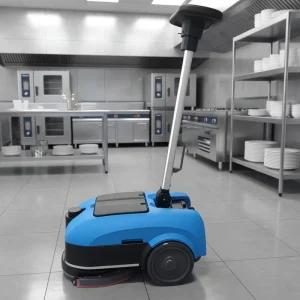 Electric Hand-Push Mini Walk-Behind Compact Floor Scrubber for Tile and Construction Cleaning