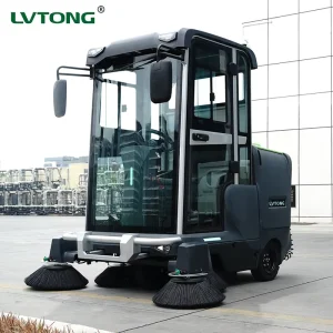 Electric Heavy Duty Ride On Industrial Sweeper 2050mm Sweeping Width 20000/H 48V100Ah Lithium Battery 120L Clean Water