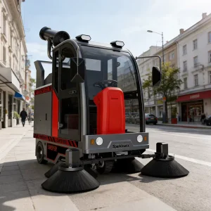 Electric Industrial Floor Cleaning Machine and Road Street Sweeper with Large Cleaning Width