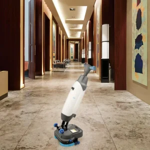 Electric Industrial Plastic Floor Cleaning and Mopping Machine with Ultrasonic Scrubbing, Burnishing, and Vacuuming