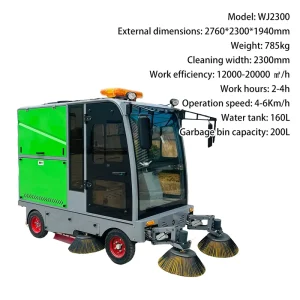 Electric Industrial Road and Street Sweeper for Warehouse and Factory Floors