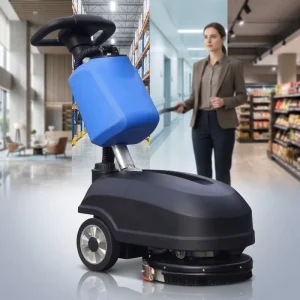Electric Mini Handheld Walk-Behind Floor Scrubber Dryer 350mm Cleaning Width