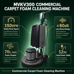 Electric New Industrial Wet & Dry High Suction Deep Extraction Upholstery Cleaning Machine 746W 40kg for Hotel & Car Detailing