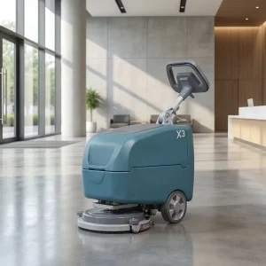 Electric New Rooftop Light GIYO X3 Walk Behind Tile Floor Scrubber Machine 60kg for Terrace Porcelain Tiles