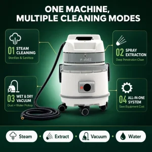 Electric New Stainless Steel Upholstery Carpet Cleaner Machine 2600W Spray Extraction Vacuum for Sofa and Car Interior