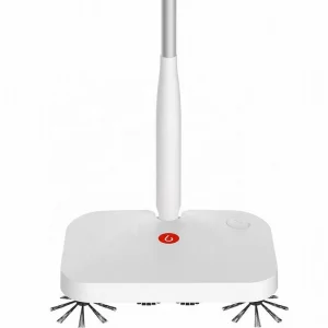 Electric Rechargeable Rotating Sweeper Broom with 350 ml Dust Capacity, ABS and Aluminum, 90-Minute Working Time