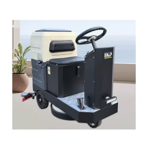 Electric Ride-On Automatic Floor Scrubber with 24V 105Ah Battery and 55L Solution Tank