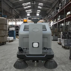 Electric Ride-On Battery-Powered Self-Propelled Floor and Road Sweeper