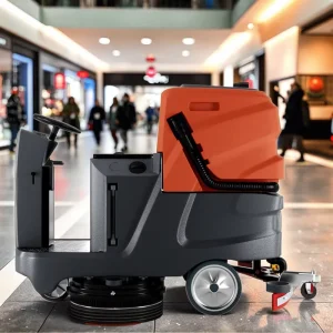 Electric Ride On Floor Scrubber Machine with Cold Water Cleaning 220V for Burnishing Use
