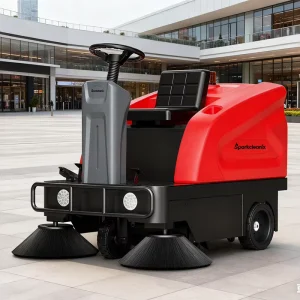 Electric Ride-On Floor Sweeper Machine with 1350mm Sweeping Width for Commercial Outdoor Use