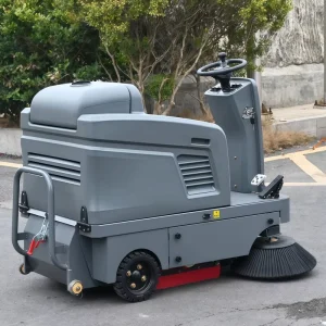 Electric Ride-On Floor Sweeper Vehicle for Commercial Areas, Schools, and Roads