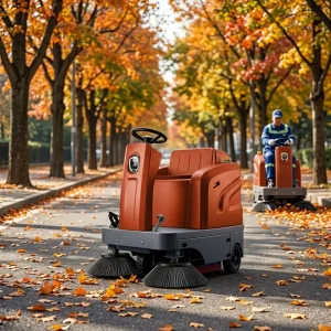 Electric Ride-On Floor Sweeper and Mop Machine with Dust Collector