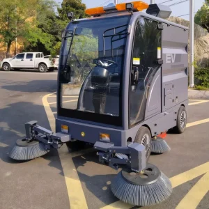 Electric Ride-On Floor Sweeper for Parking Lots, Gardens, Farms, Warehouses, and Roads