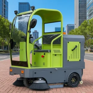Electric Ride-On Floor Sweeper for Warehouse, Street, and Road Cleaning