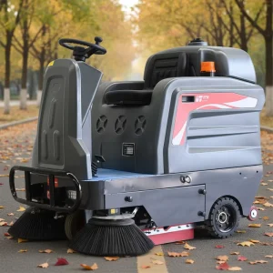 Electric Ride-On Floor Sweeper with Battery Power for Street Cleaning