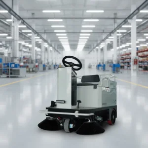 Electric Ride On Industrial Floor Sweeper for Street and Parking Lot Cleaning