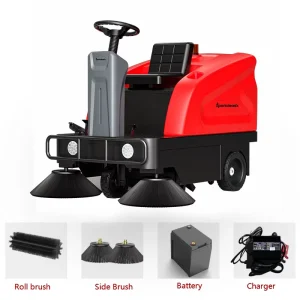 Electric Ride-On Industrial Floor Sweeper with Dust Collection
