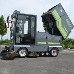 Electric Ride-On Mini Street Sweeper Vacuum Truck with Tank and Battery Charger