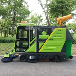 Electric Ride-On Road Sweeper with 240L Dustbin