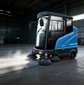 Electric Ride-On Self-Propelled High-Pressure Street Sweeper with 200L Water Tank and 1900mm Cleaning Width