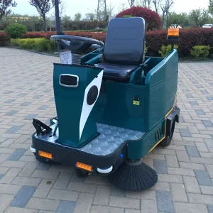 Electric Ride-On Sweeper with Dust Collection and Mop
