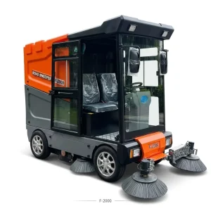 Electric Ride on Floor Sweeper with Fully Enclosed Four-Wheel Road Cleaning Vehicle