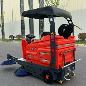 Electric Ride-on Street Sweeper Machine 8000-10000m²/h for Factory, Park, and Community Cleaning