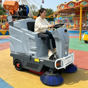 Electric Ride-on Street Sweeper Machine Commercial Warehouse Factory Floor Cleaning Equipment