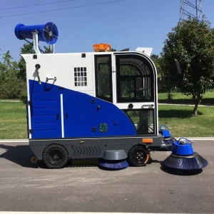 Electric Ride on Street Sweeper Truck Commercial Road Cleaning Machine for Industrial Outdoor Cleaning