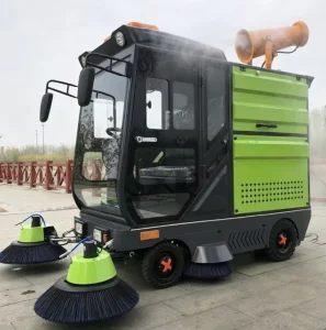 Electric Road Sweeper Machine ST BR 220 180R Closed Cabin Dust Suppression Cleaning Vehicle for City Roads