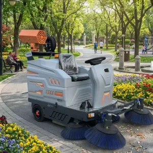Electric Road Sweeper Vehicle 8000-10000m²/h for Factory, Warehouse, and Park Cleaning