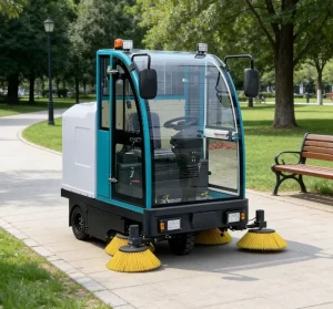 Electric Road Sweeper with Engine and Motor 48V 2500mm Sweeping Width 380L Dustbin Capacity for City Road Cleaning