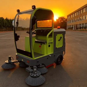 Electric Self-Propelled 1200W Ride-On Street Sweeper with 48V 73Ah Battery