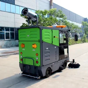 Electric Self-Propelled Double-Vacuum Battery Road Sweeper Truck with High-Pressure Washing Kit