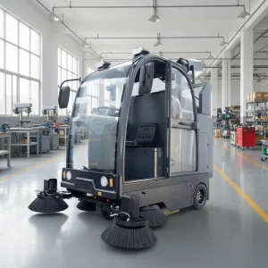 Electric Self-Propelled Ride-On Floor Cleaning Machine for Road and Floor Sweeping