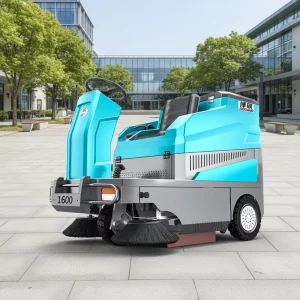 Electric Self-Propelled Ride-On Floor Cleaning Machine with Brush, 48V Battery, Indoor Use, CE Certified