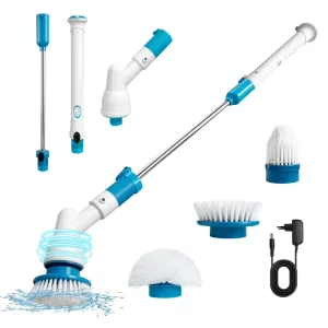 Electric Spin Scrubber Power Brush with 3 Brush Heads for Couch and Carpet Cleaning