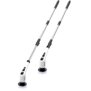 Electric Spin Scrubber With Bathroom Cleaning Brush, 8-in-1, Long-Handled Retractable Design