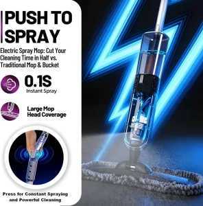 Electric Spray Mop Floor Cleaner Microfiber Flat Mop