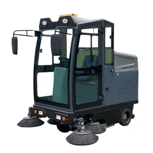 Electric Street Floor Sweeper Machine Industrial Cordless Ride on Floor Sweeper 1900mm Width 48V Battery for Factory Warehouse