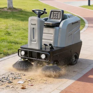 Electric Street Sweeping Machine with Dual Brushes for Large-Area Cleaning