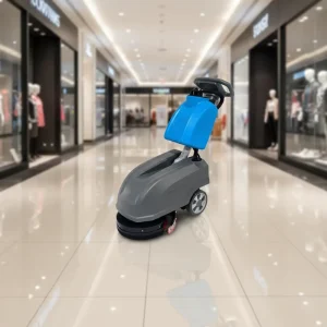 Electric Walk-Behind Floor Scrubber with Burnishing Function, 24V Battery