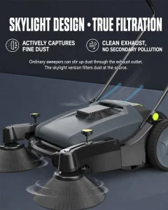 Electric Walk Behind Floor Sweeper Manual Push Sweeper Household Hand Push Floor Sweeper New Motor Engine